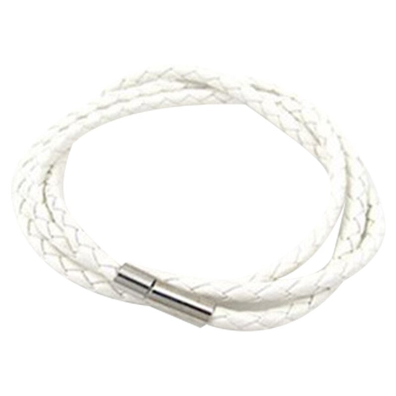1 stück Leder Multi Schichten Charme Armband Für Frau Und Mann Schwarz Weiß Bronze Webte Stricken Lange Armband Schmuck