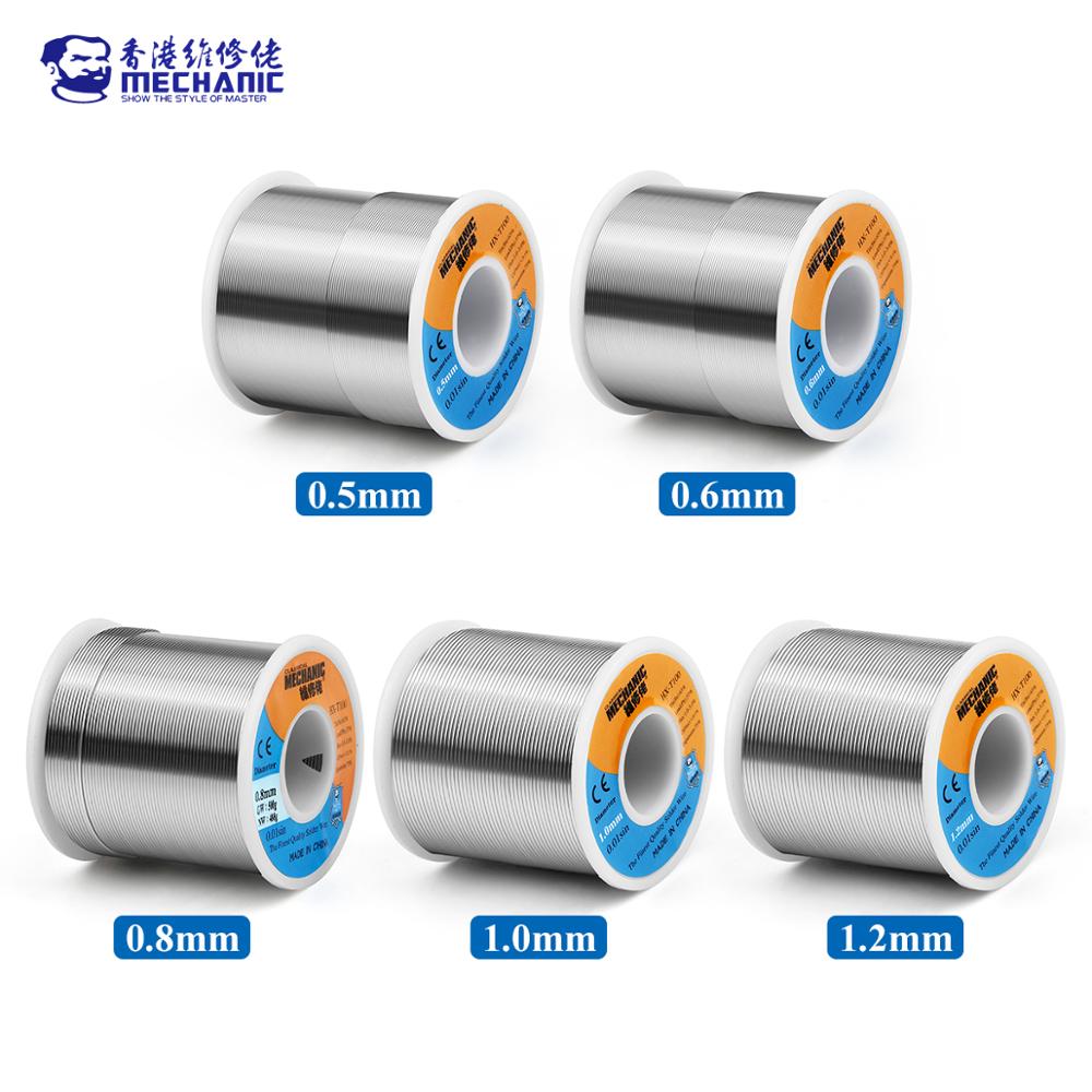 MECHANIKER HX-T100 500g 63%/37% Sn/Pb Kolophonium Ader 183 ℃ Schmelzpunkt 0,5mm-1,2mm Lot draht Schweißen Fluss 1,0-3.0% Eisen Kabel Spule
