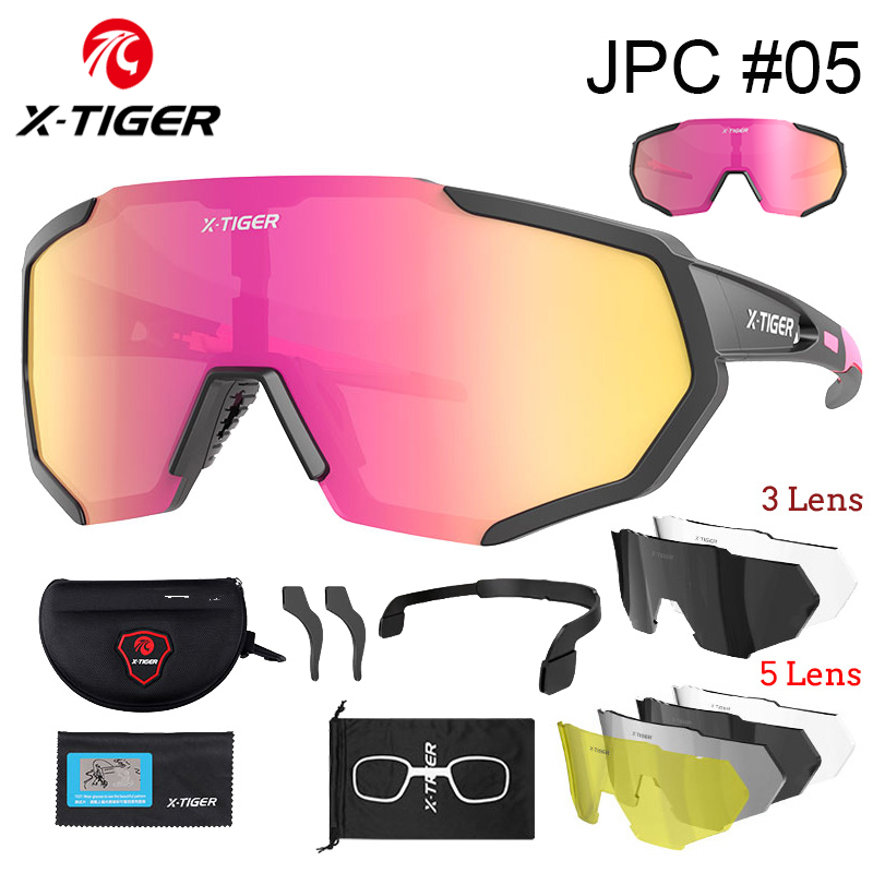 X-TIGER soczewki polaryzacyjne okulary rowerowe szosowe okulary rowerowe okulary rowerowe MTB Mountain rowerowe gogle kolarskie: green / WHITE