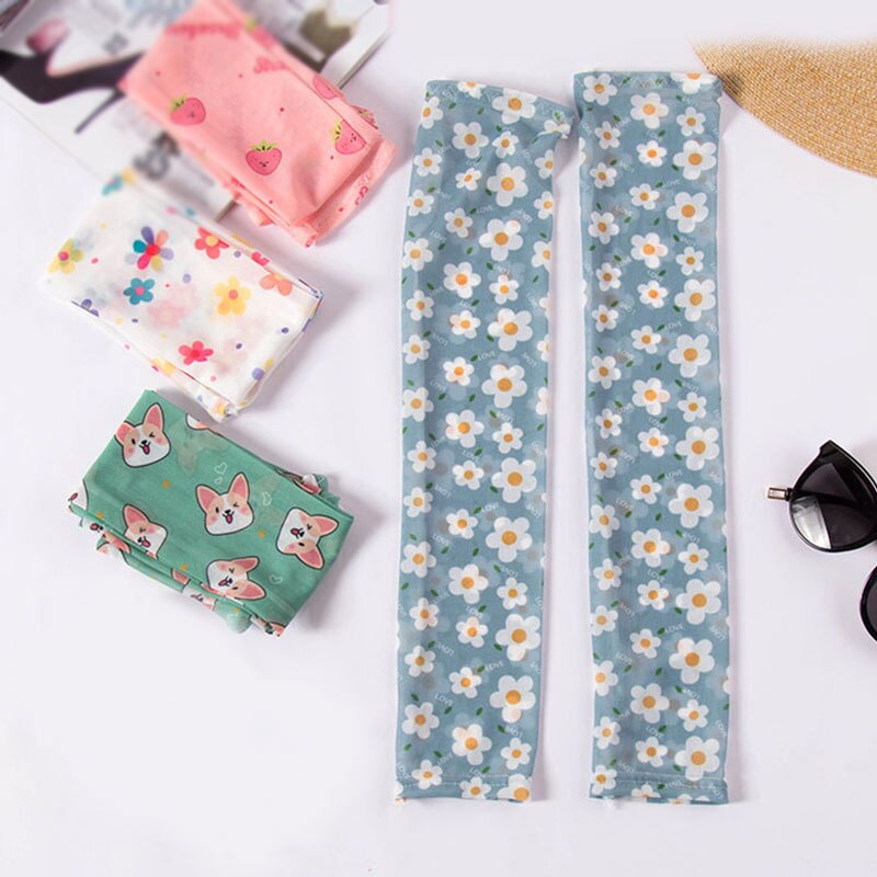 Uv beskyttelse is ærmer armbeskyttere ærmer solbeskyttelse ærmer is silke ærmer anti-myg kvinde hånd ærme