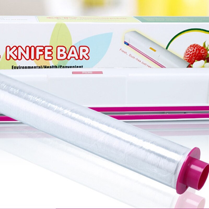 Kitchen aluminum foil cling film cutting box storage box paper cutter cling film roll box with blade toilet paper storage box