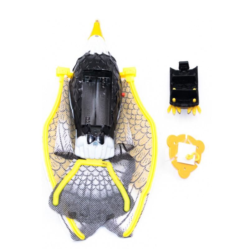 Electric Drive Bird Hanging Line Eagle With Light Music Glowing Eagle Flying Bird Scarer Flying Bird Garden Decor