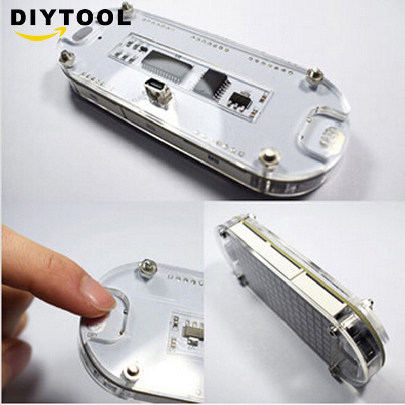 Diy conjunto de reloj digital DS3231 multifunción de alta precisión LED matriz de puntos animación efectos reloj Suite visualización de tiempo