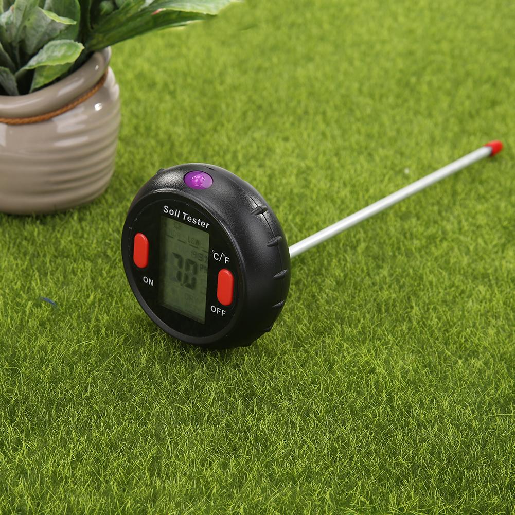 5 in 1 Digital PH Meter Soil Moisture Monitor Soil Temperature Humidity PH Meter Moisture Light Intensity Tester For Garden