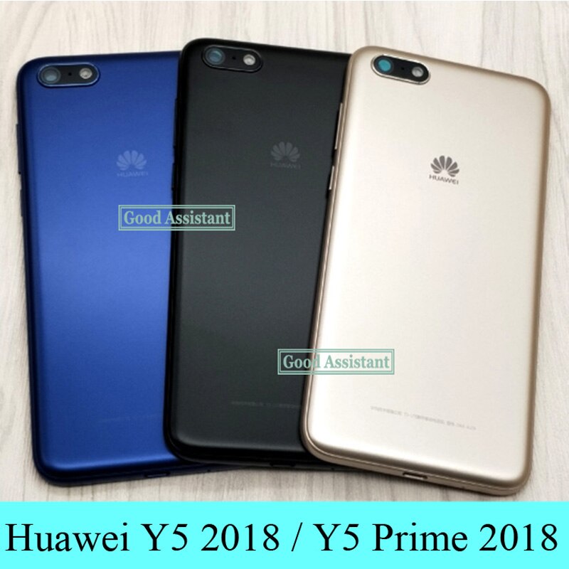 Blu/Oro/Nero 5.45 pollici per Huawei Y5 2018/per Huawei Y5 primo 2018 Della Copertura Posteriore Della Batteria porta custodia Posteriore in Vetro parti