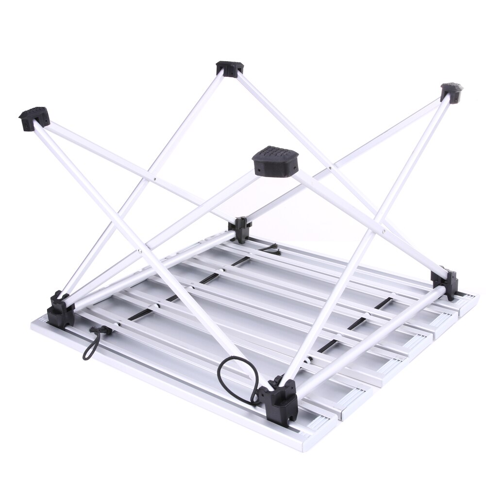 Alomejor Camping Tischbrett Aus Aluminium - Tragbar Mit Holzständern Für IGT Herdplatten