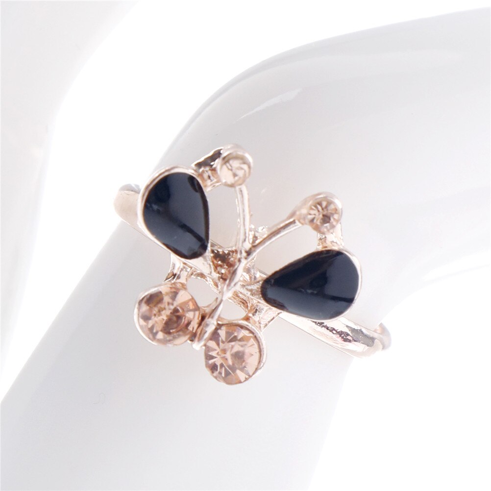 6pcs Mixed Lots Crystal Rhinestone Girl Kid Children Pretend Play Rings Cute Animal Sweet Rings Rings