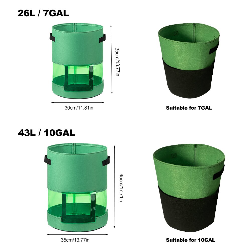 Plant Planting Bag Potato and Tomato Covered Middle Transparent Potato Planting Bag