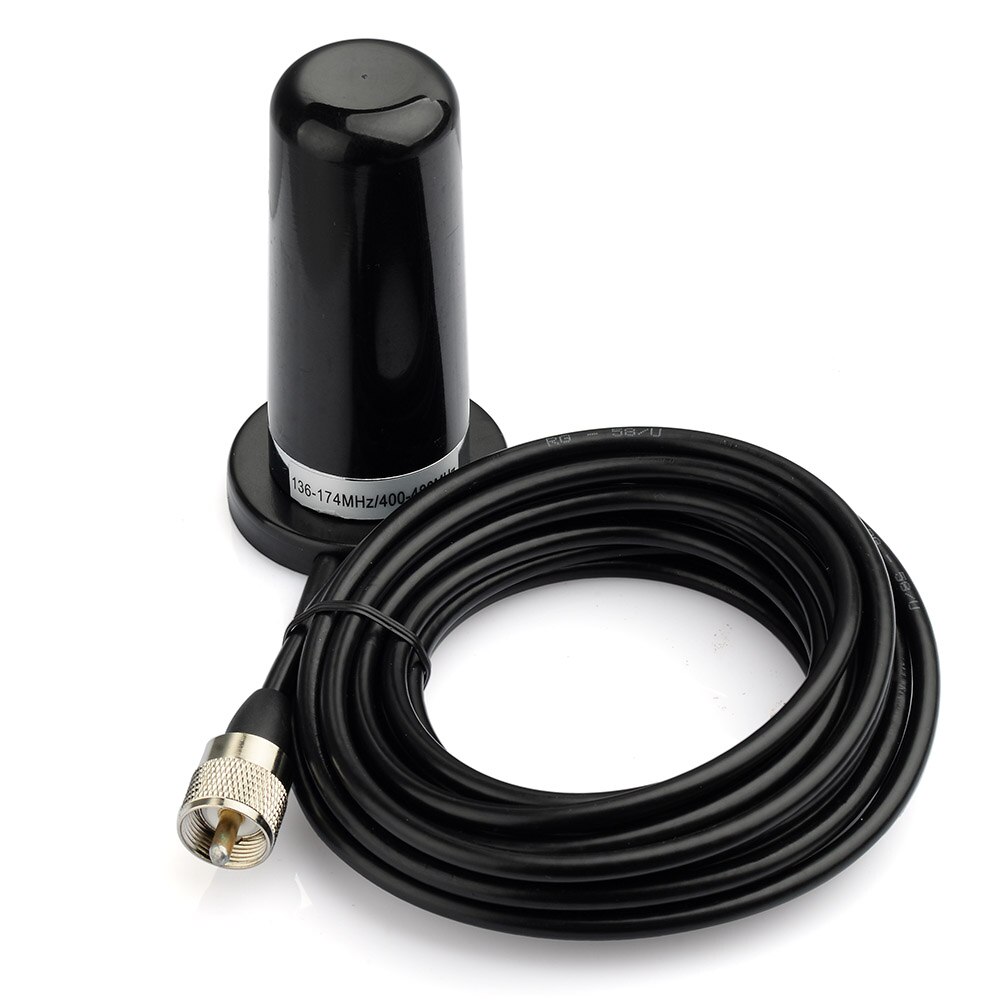 Superbat VHF/UHF Dual Band Intercom Vehicle Radio Antenna Magnet Mount NMO for Car Truck Amateur Radio Marine VHF Radio