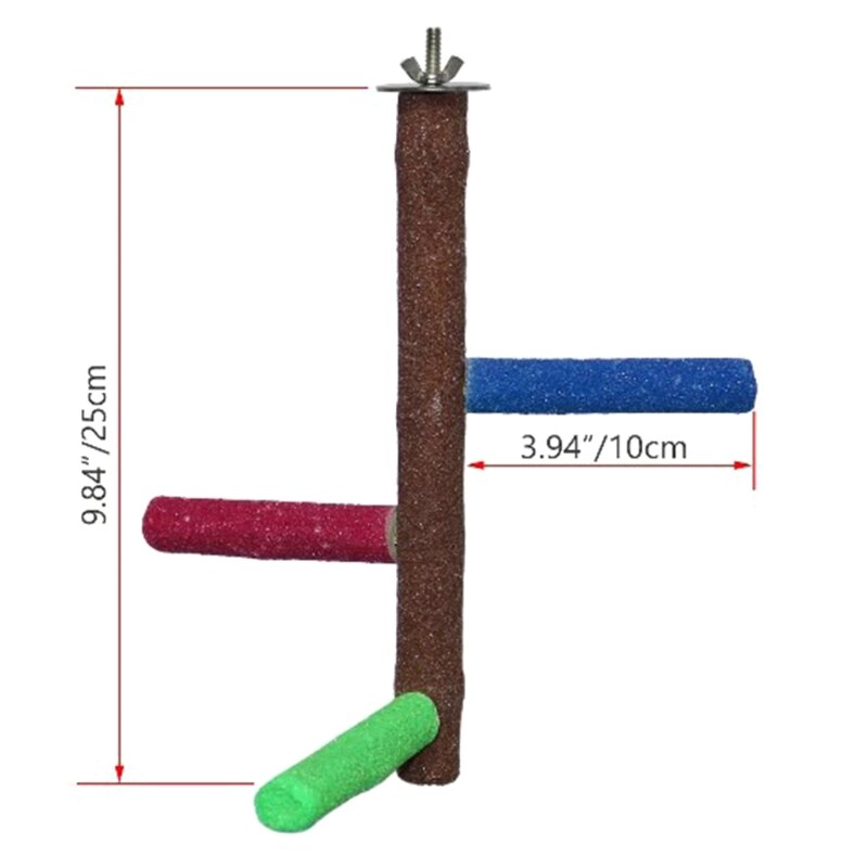 Papuga okoń szorstka powierzchnia piasek okonie drewniana podstawka ptasie dzioby pazury przycięte HXBC