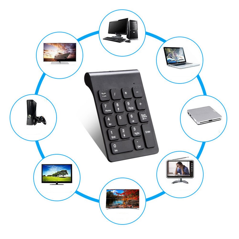 Wireless Numeric Keypad Mini Keyboard 2.4g Small Stylish Keypad for Games Office Entertainment