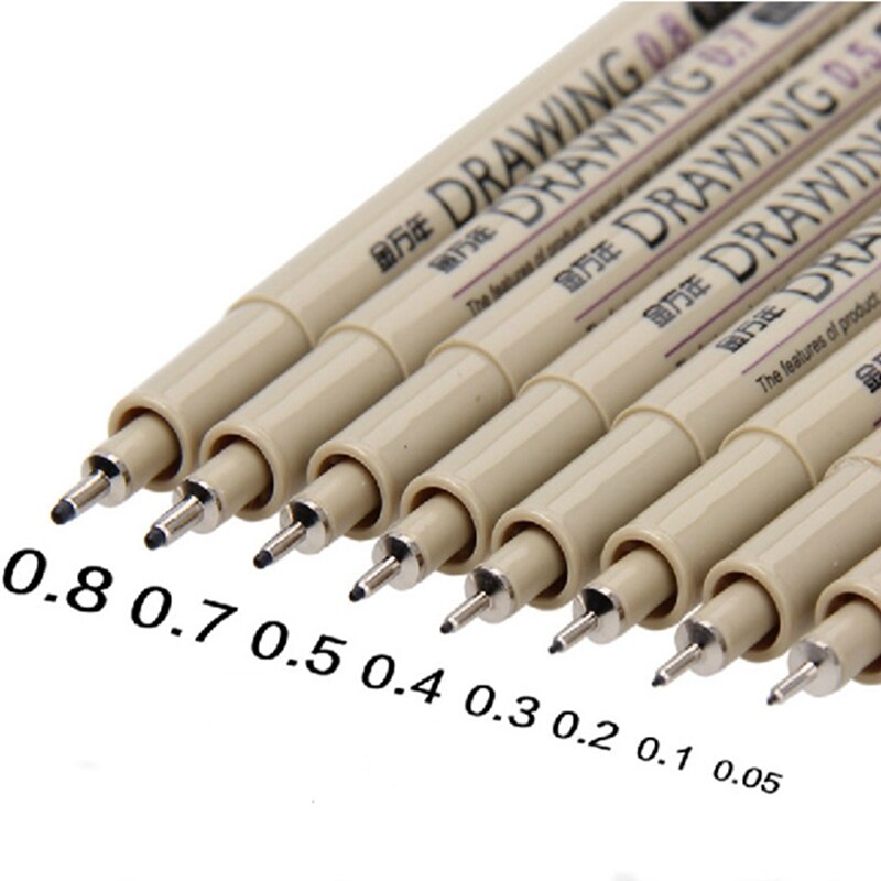 8Pcs/Lot Ultra Fine Line Drawing Pen Sketch Marker Painting Pens