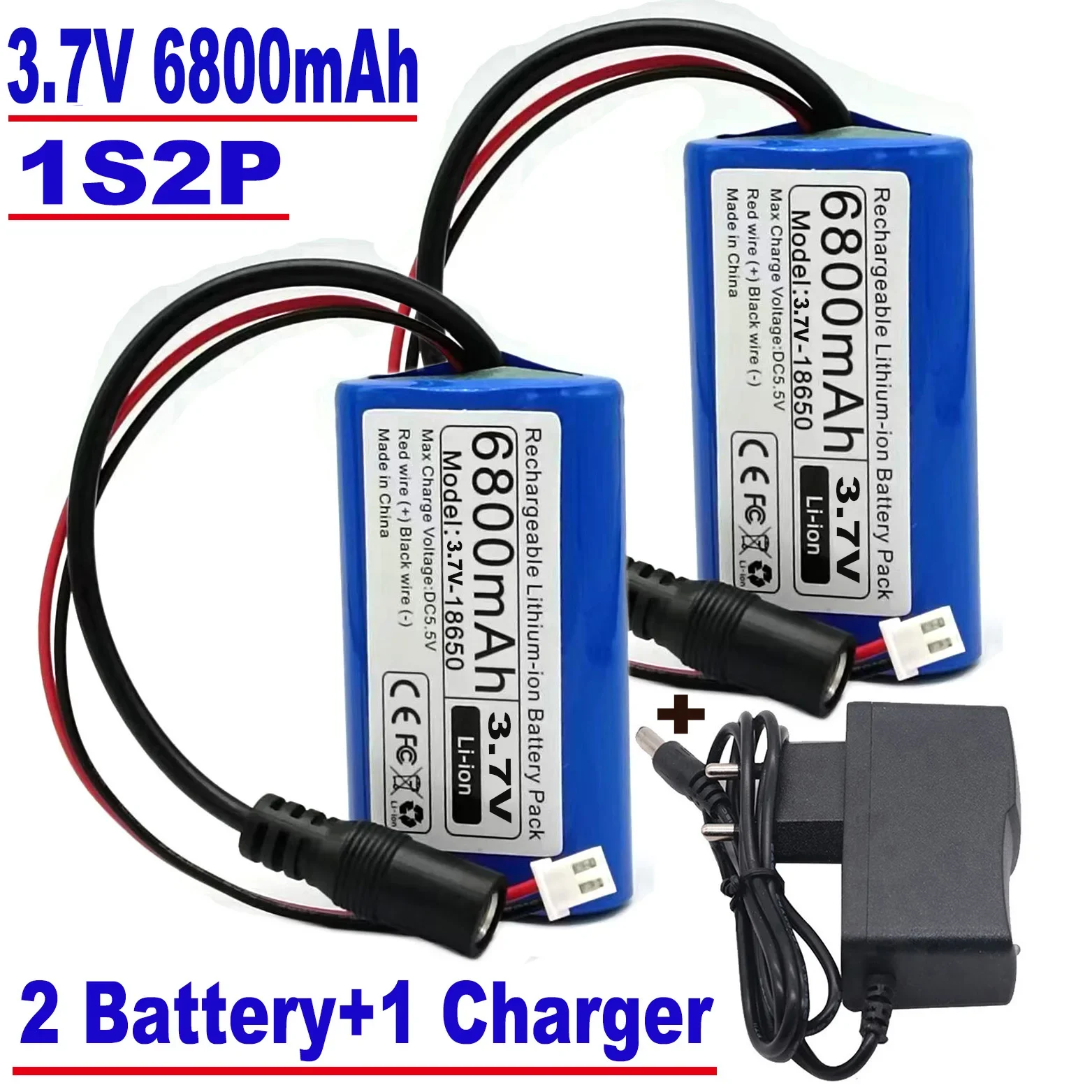 3.7V rechargeable 18650 lithium battery microcontroller LED outdoor light Bluetooth speaker audio backup power supply: Blue