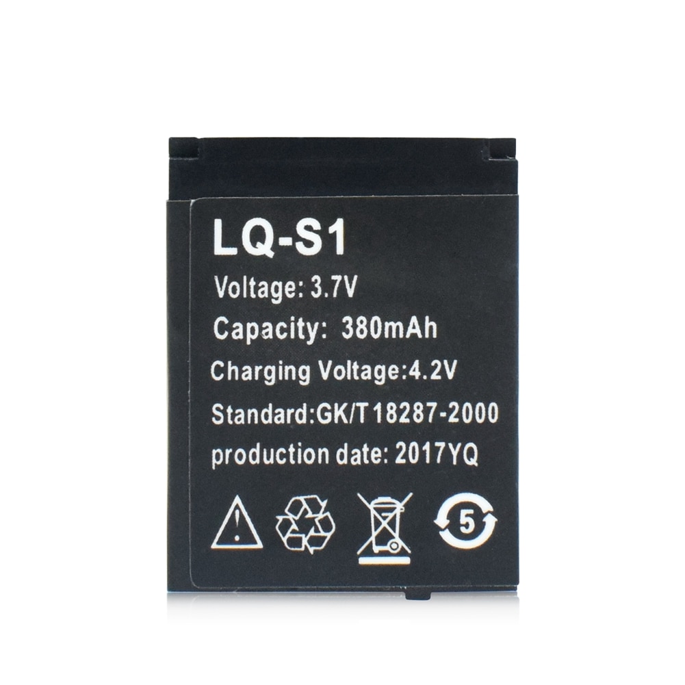 1/2/3/4/5/6/8/10 stk 380 mah smart ur batteri lq -s1 yx-w9b 3.7v 380 mah genopladeligt li-ion polymer batteri til smart ur  dz09