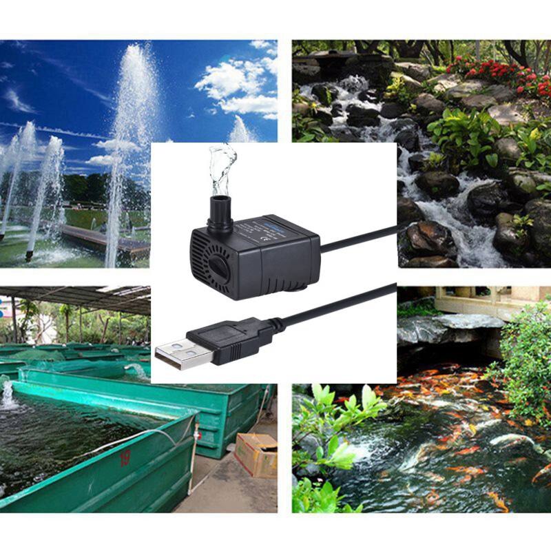 -Ultra-Quiet Mini Brushless Usb Water Pump 5V 70Cm Submersible Fountain Aquarium Circulating