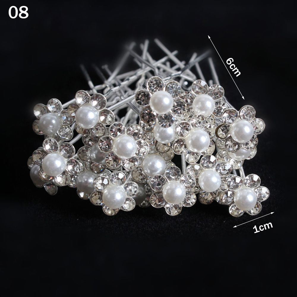 20 stücke Braut U-förmigen Stift Metall Haarspange Clip Haarnadeln Strass Perle Frauen Haar Zubehör Hochzeit Frisur Werkzeuge: Schwarze Gewehr überzogen