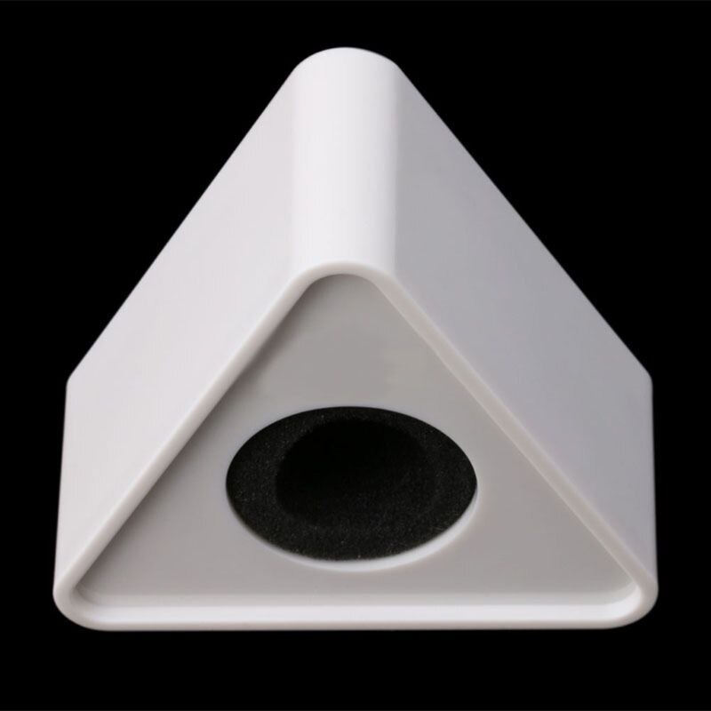 Black White Hole Triangular Mic Microphone TV Interview Logo Flag Station DIY Speech Desktop Simple Mic Holder