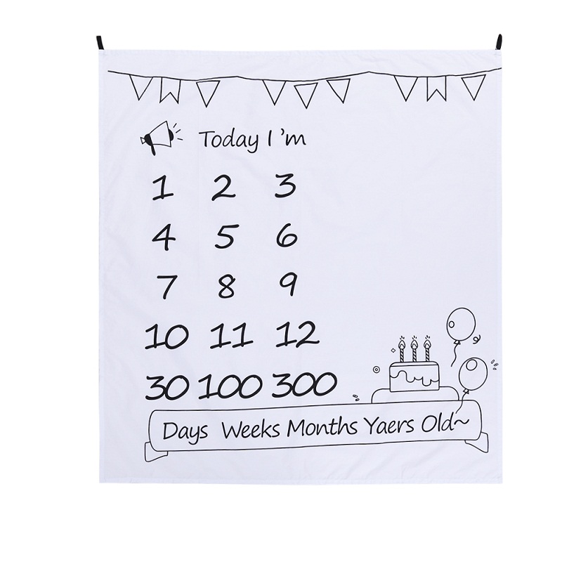 Karikatur aufbringen Kleinkind Baby Meilenstein PhotoProps Hintergrund Decken Spielen matt Hintergrund Tuch Kalender Foto Zubehör