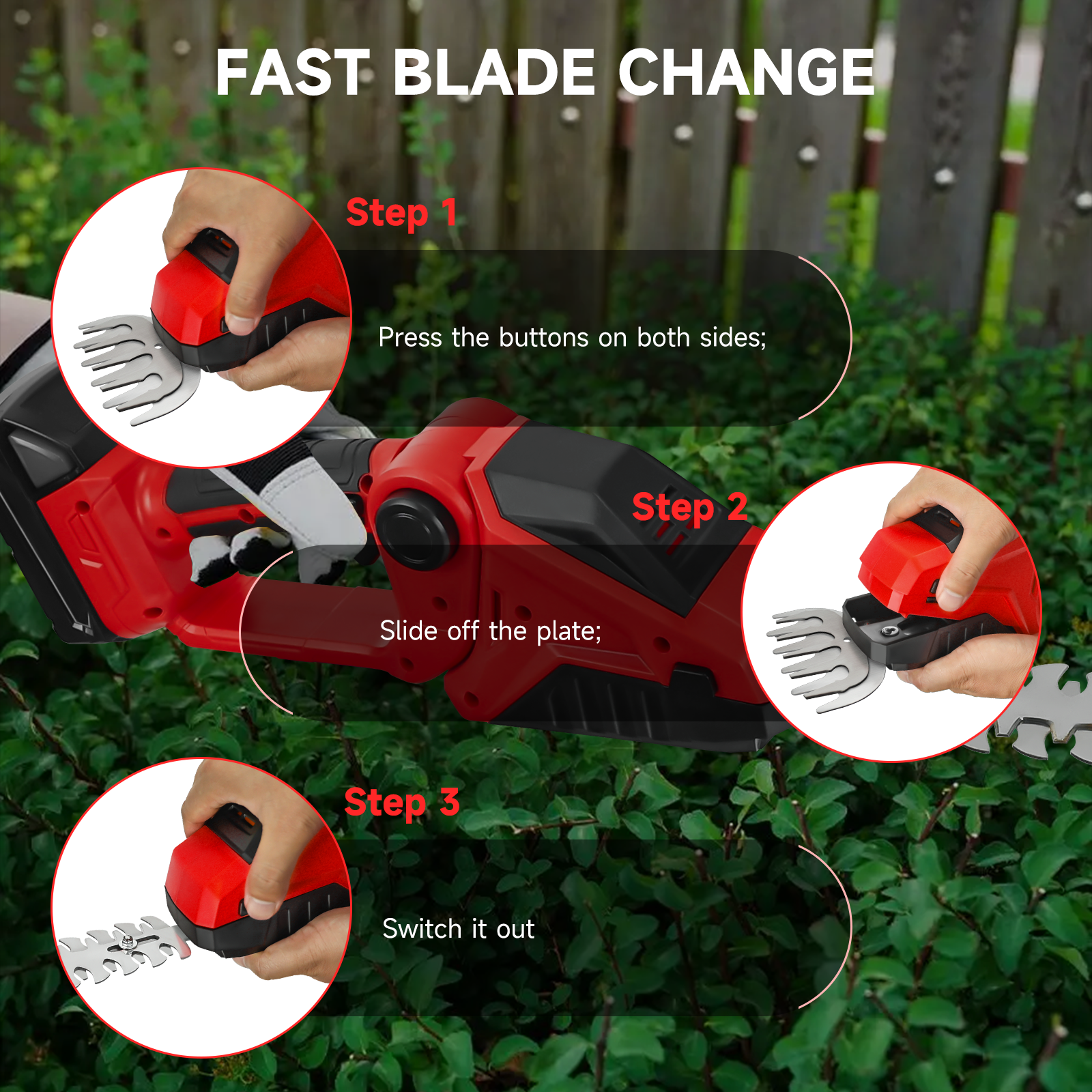 Akumulatorowe nożyce robić żywopłotu robić akumulatora Milwaukee 18 V Ręczne elektryczne nożyce robić żywopłotu 2 w 1 Nożyce robić trawy Narzędzie ogrodowe (bez akumulatora)