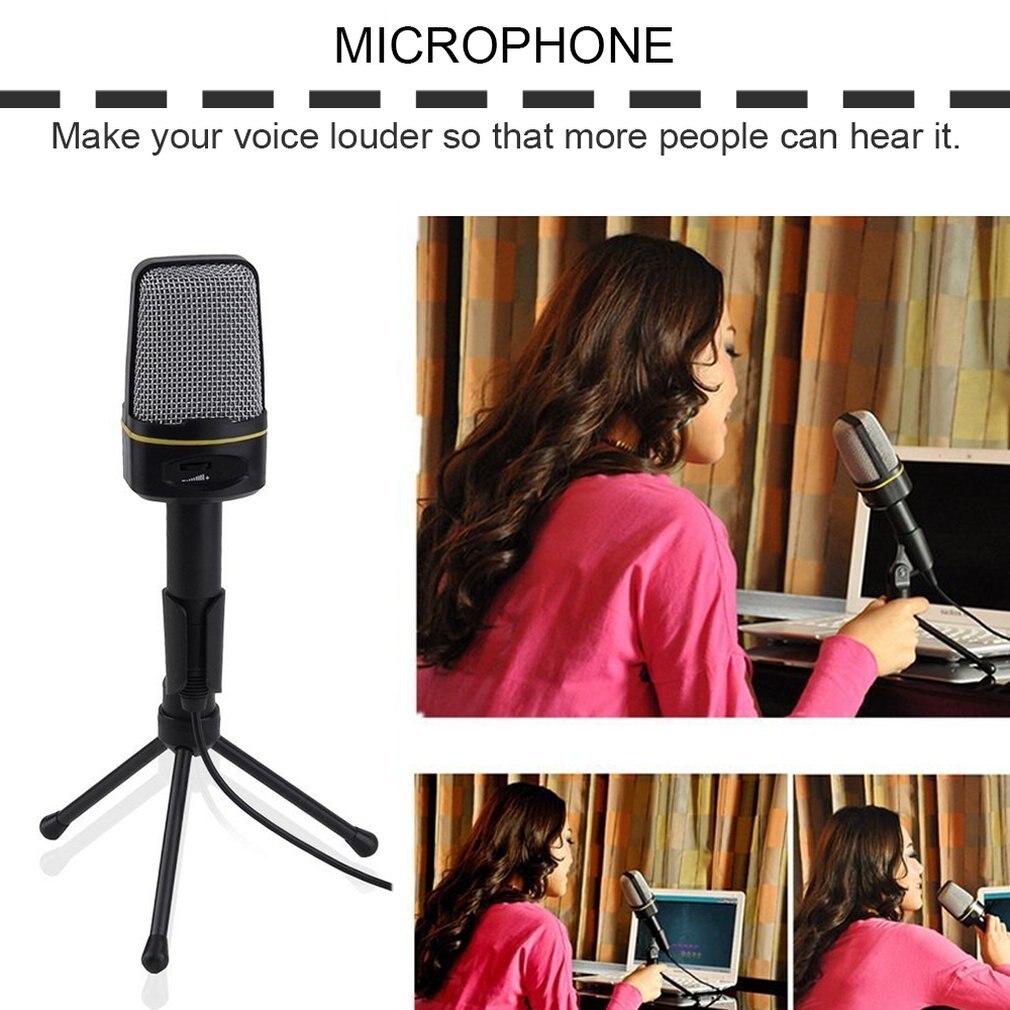 3.5mm Wired Studio Capacitive Plug and Play Microphone SF-920 for Computer Wholeslae Electret Microphone Single Microphone