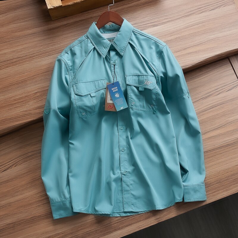 Chemise de pêche pour hommes, vêtement de Performance, respirant, séchage rapide UV UPF40, Camisa d&#39;extérieur, taille américaine M-XL