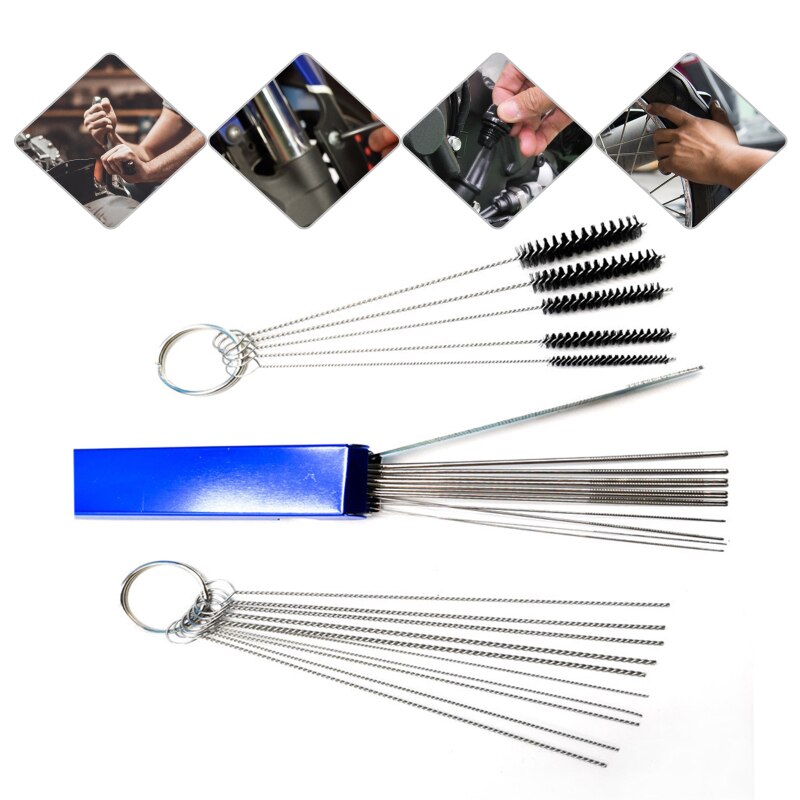 Kit de limpieza de carburador de motor reutilizable para motocicleta, herramienta para quitar la suciedad y el coche, fácil de limpiar, no se oxida