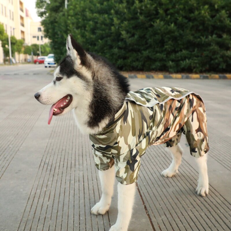 Chubasquero para perros grandes, ropa impermeable para perros Samoyed, Husky Labrador, Golden Retriever, traje para mascotas, Junmpsuit