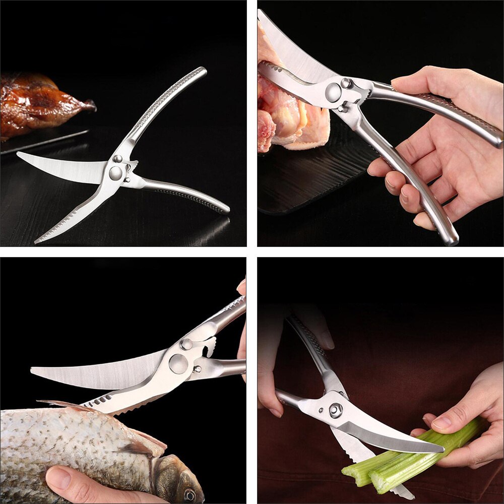 1pc Kitchen Stainless Steel Poultry Shear Chicken Bone Scissor Kitchen Gadget