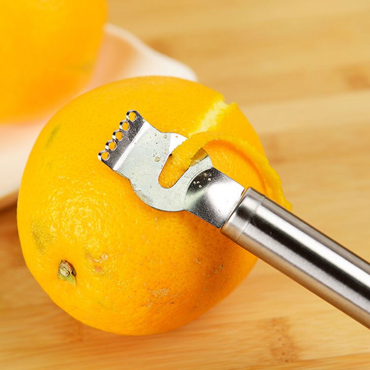 Lemon Zester Citrus Grater Stainless Steel Lime Zest Peeler Stainless Fruit Vegetable & Tool Fruit Peeler Steel Cooking Kit D3B7