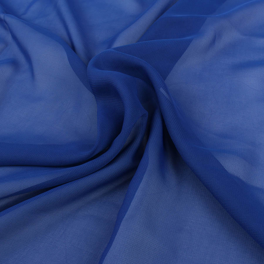 1 meter polyester chiffon fabric 100D Drape Bridal Wedding Dress Georgette tulle Lining Fabric Skirt Party Decorator 150cm wide: Royal Blue