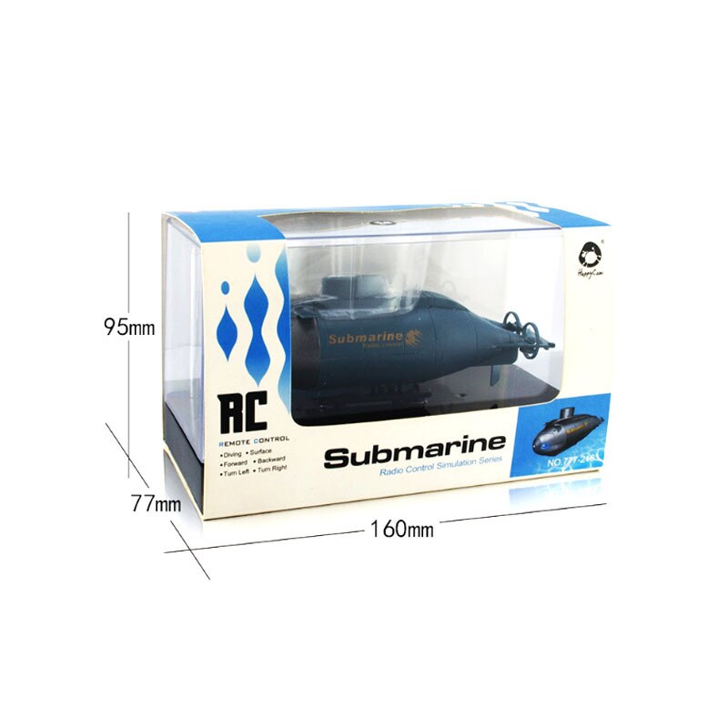 Rc Submarine Model Happycow Mini Snelheid Onder Water Afstandsbediening 6 Kanalen Onderzeeër Simulatie Speelgoed Kid