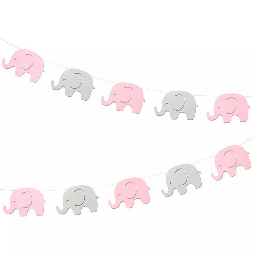 Elefanttibanneri baby shower -banneri sukupuoli paljastaa seppeleen syntymäpäivä tytölle pojalle ensimmäisen syntymäpäiväjuhlan koristeet