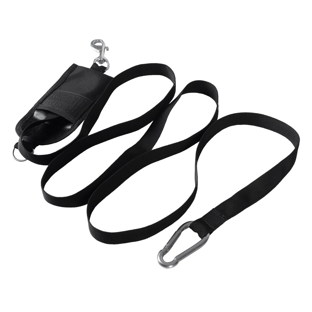 Durable Nylon Dive Safety Stop Jon Line 1' 7.2ft Webbing & Pouch Snap Carabiner for Underwater Technical Scuba Diving