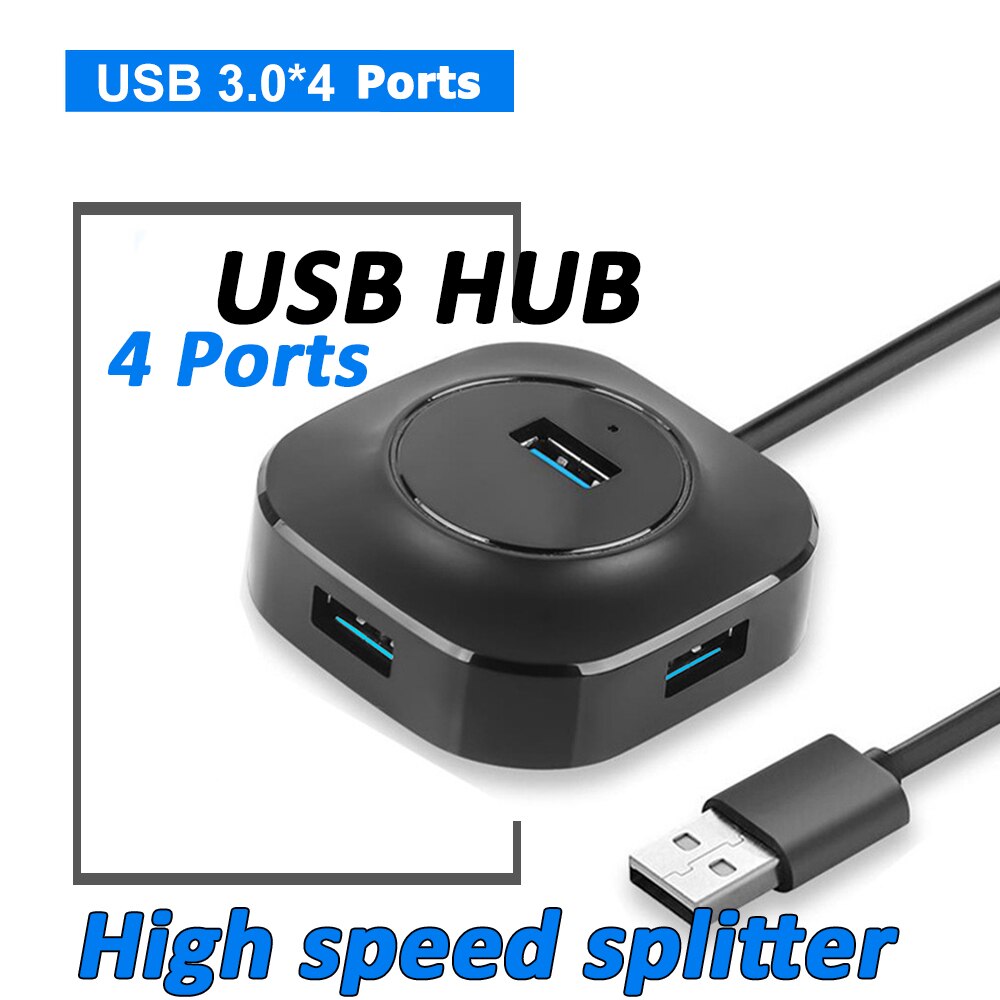 4 In 1 Draagbare Usb Hub Usb 3.0 Hub 2.0 Multi Usb Splitter Usb Flash Drive Mini Hab Usb3.0 Hub port Usb-Hub Expander Voor Pc Usbc