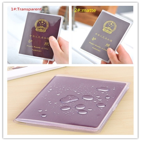 PVC Passport Cover Transparent Passport Cover Case Clear Waterproof travel document bag passport holder