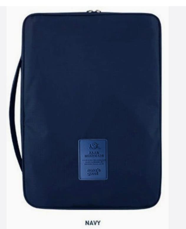 Overhemdtas voor buiten, stropdastas, multifunctionele opbergtas voor zakenreizen, handtas voor het organiseren van kleding: Diepblauw