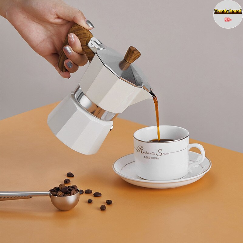 Juego de estufa eléctrica portátil para café, cafetera Moka de 10 puntas, cafetera casera de extracción italiana, Realme
