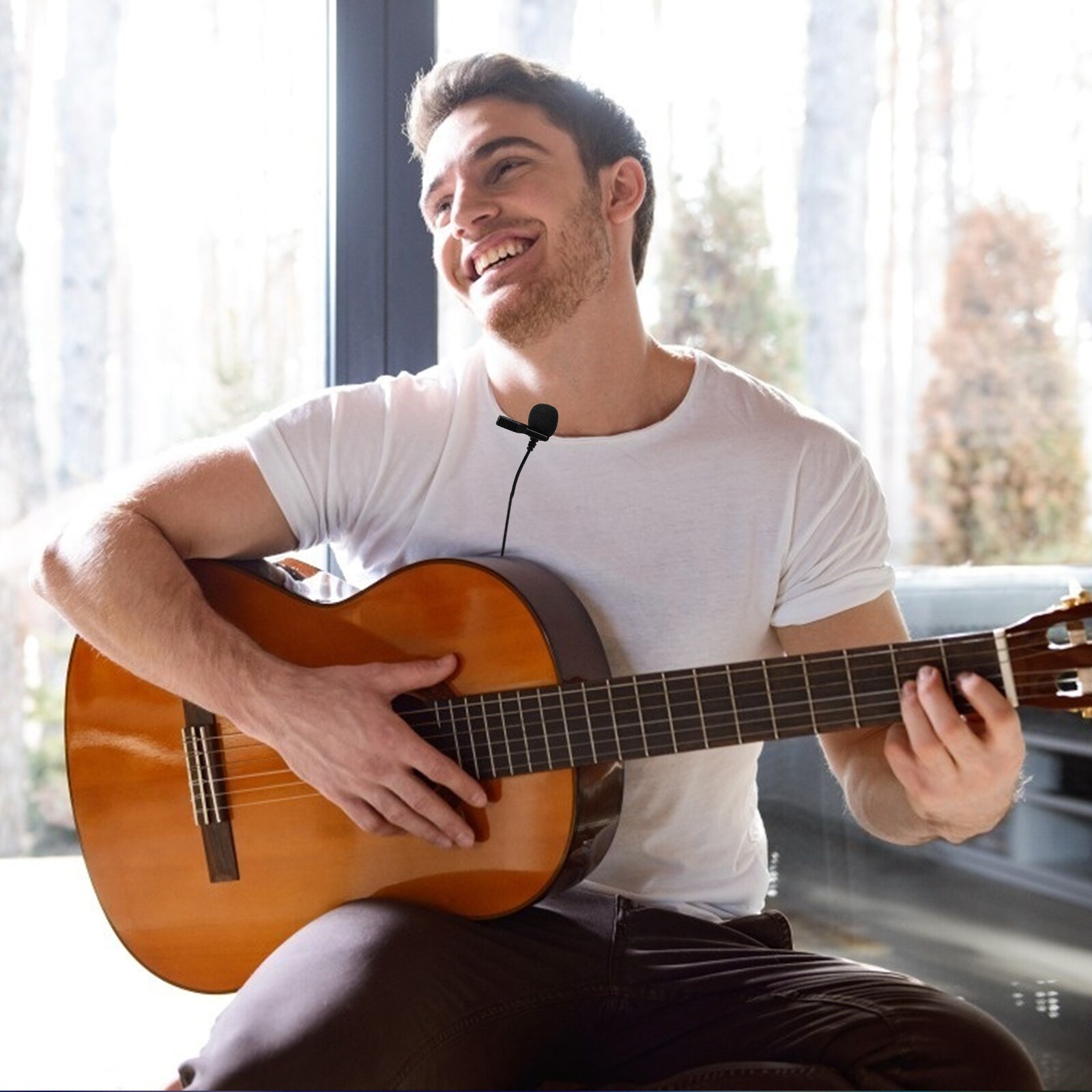 1 Set Podcast Microphone Omnidirectional Condenser Microphone 1.5/3m