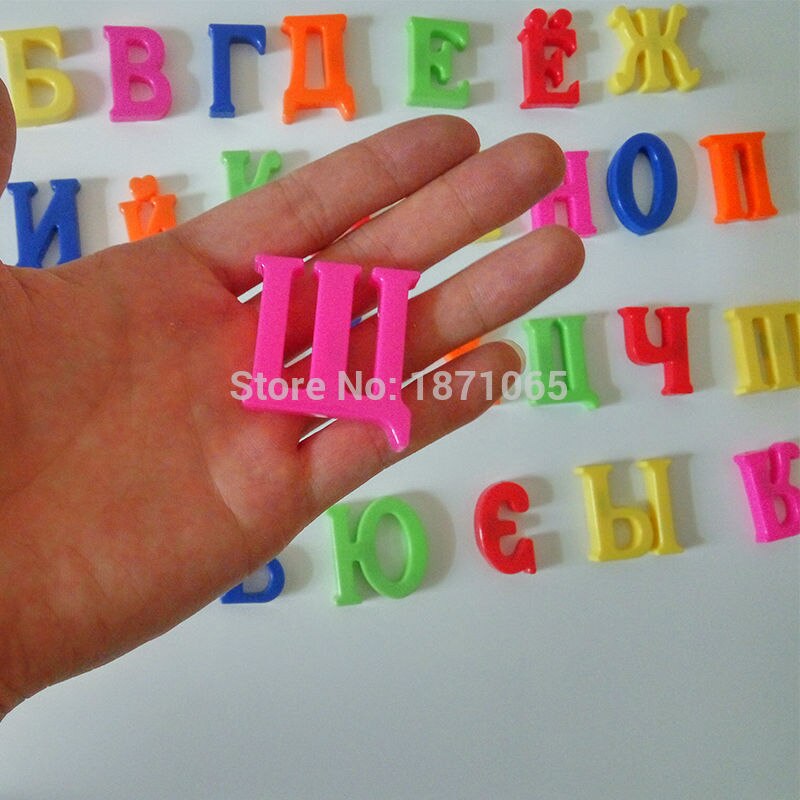 33Pcs Alphabet Russian Letters Fridge Magnets Teaching Magnetic Numbers DIY Educational Toys For Children Babies Christmas