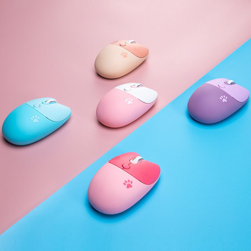 Wireless Mouse 3 DPI Adjustable Optical Mause Silent Button Office Mouse Ergonomic USB Laptop Cute Mice Pink For Girl