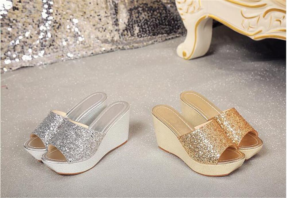 Summer Ultra High Wedges Heel Sandals Open Toe Platform Elevator Women Sandals Shoes Plus Size Pumps