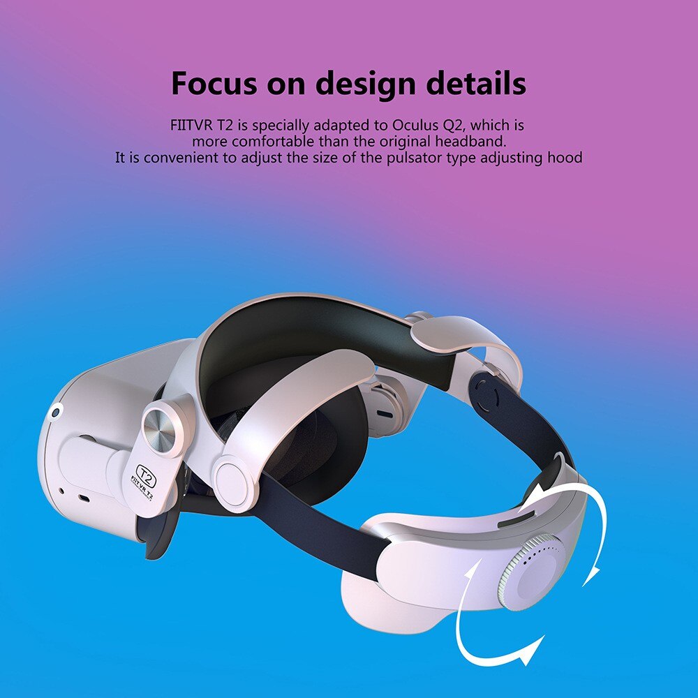 Erstatt virtual reality quest 2 elite justerbar komfortabel brakett hodebånd hodestropp for oculus quest 2 strap vr tilbehør