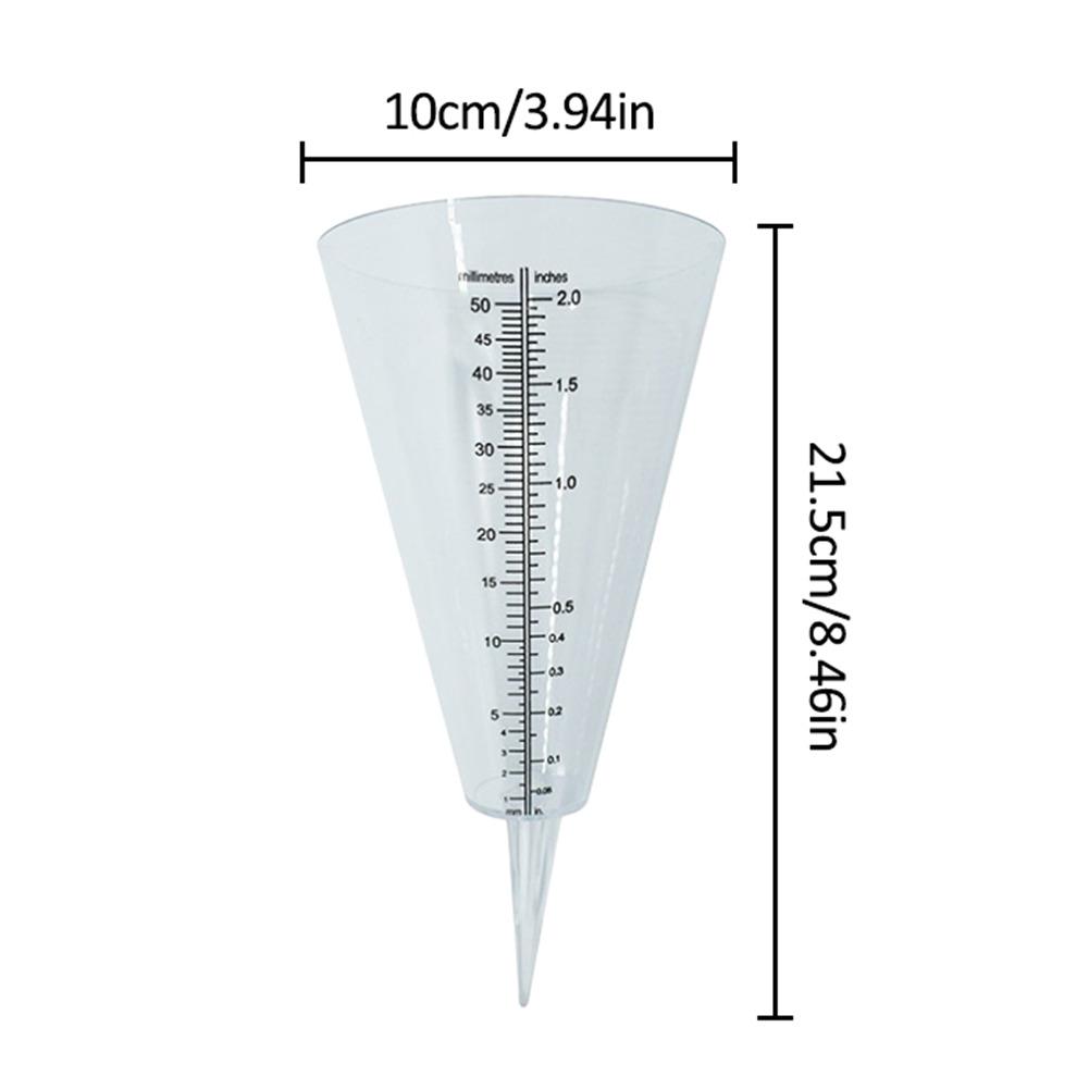 Cone Rain Gauge Measurement Ground Spike Precipitation Garden Conical Rain Gauge For Outdoor Yard Rainfall Measuring Tools: Default Title