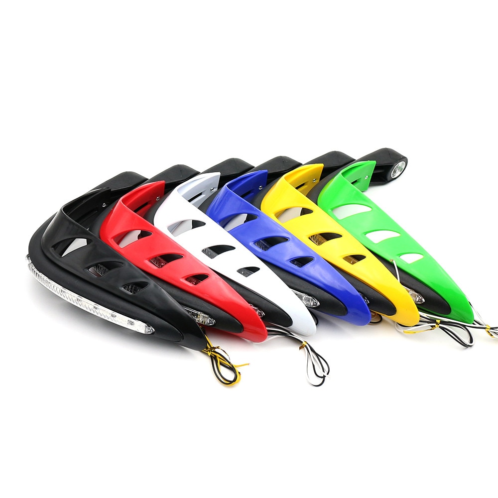 Protège-mains pour guidon de moto, 1 paire, protège-main avec lumière LED protège-mains, protège-mains, accessoires pour moteur universels