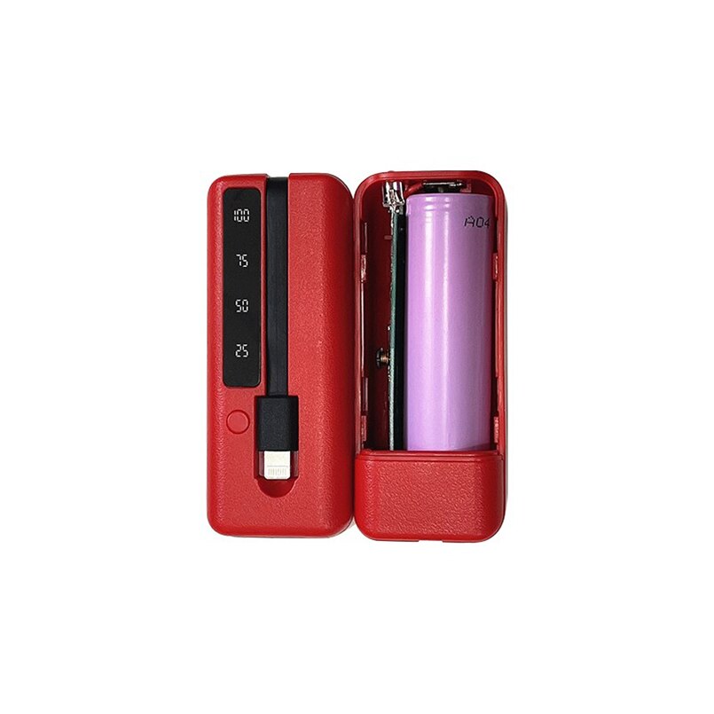 18650 akku-aufbewahrungsboxen mit schnellladefunktion, 1 abschnitt, kein schweißen mit kabel erforderlich, 2a powerbanks, 21700 handy-ladegeräte