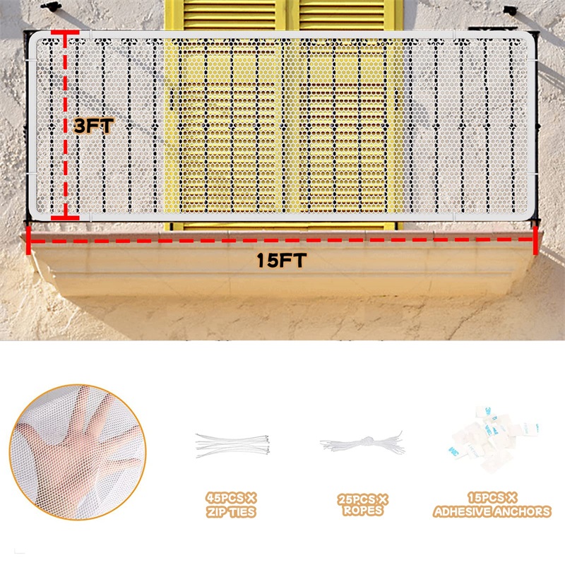 Child Safety Protective Net Multipurpose Durable Stair Balcony Banister Rail Guard Kids Stair Protection Safe Fine Mesh