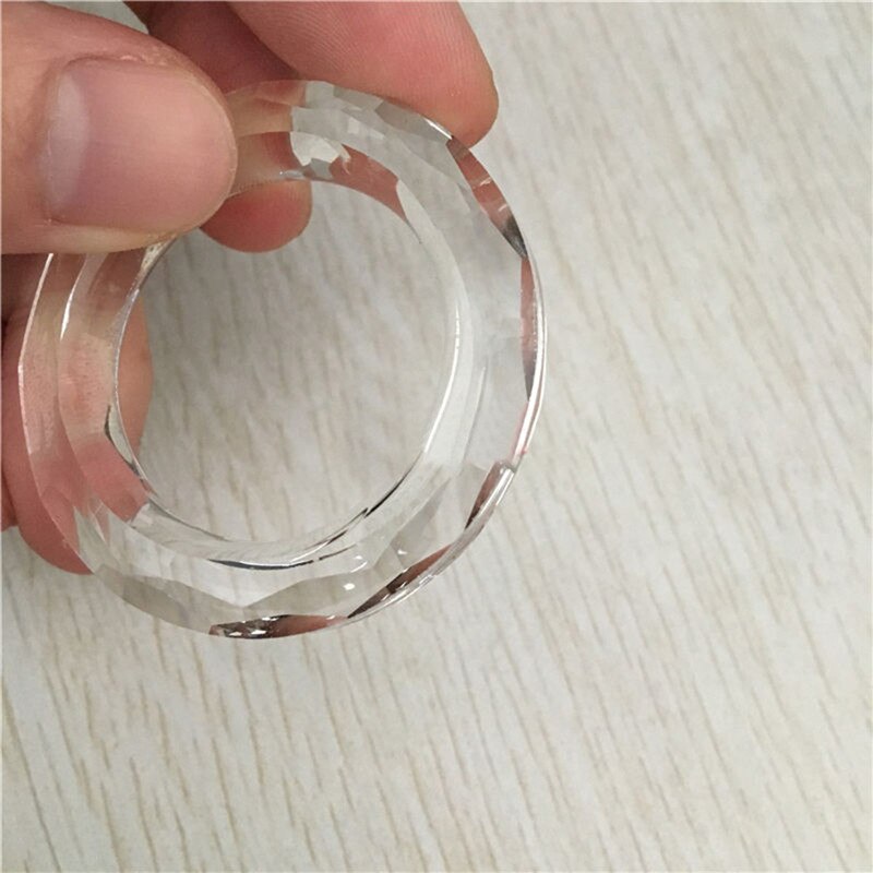 50mm cristal lumière anneau cercle remise cristal lumière anneau lustre verre cristaux lampe prismes pièces gouttes pendentif anneau