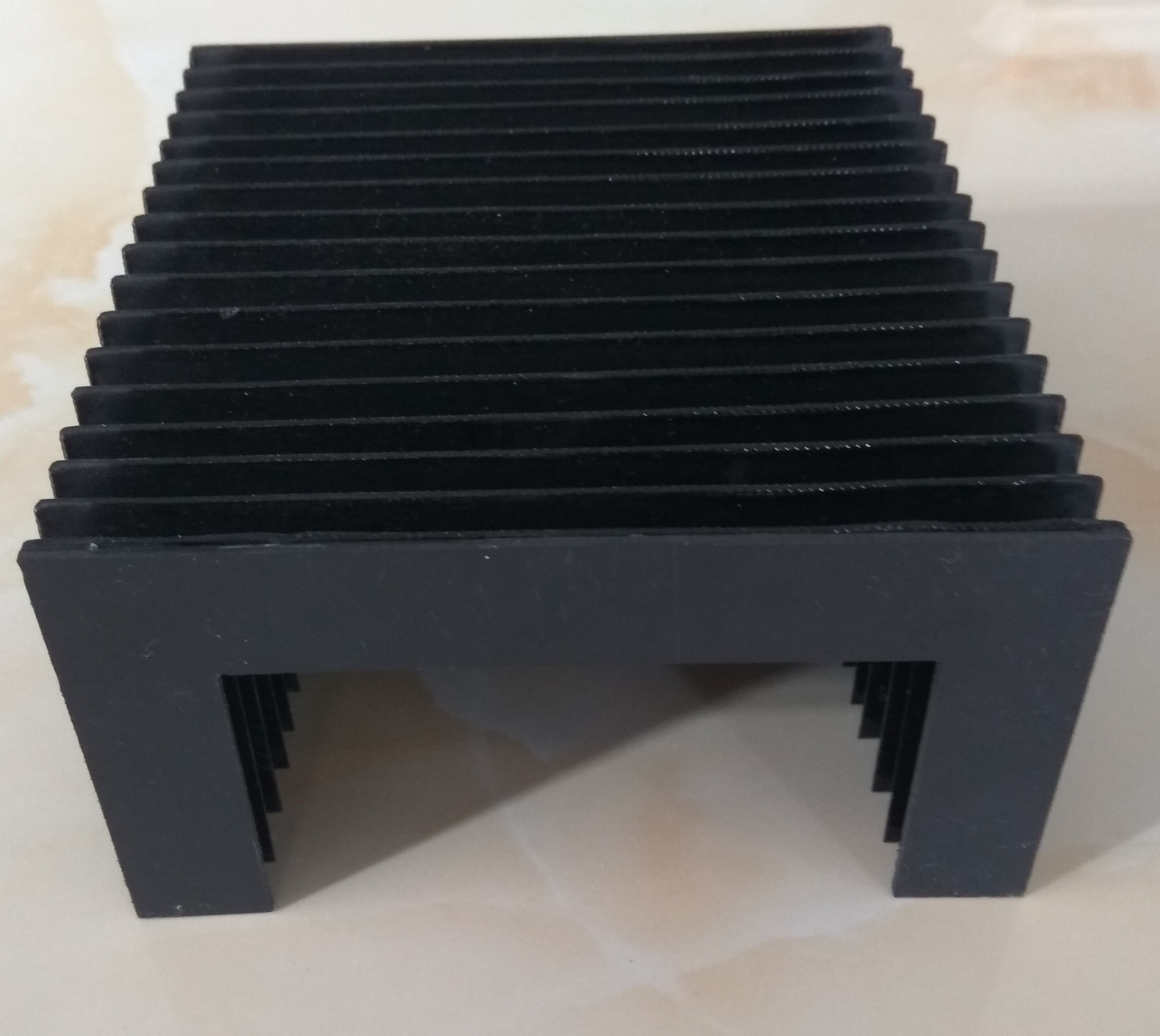 T12 Cnc Accordeon Dust Balg Cover, Breedte 265Mm X Hoogte 130Mm X Lmax 400Mm