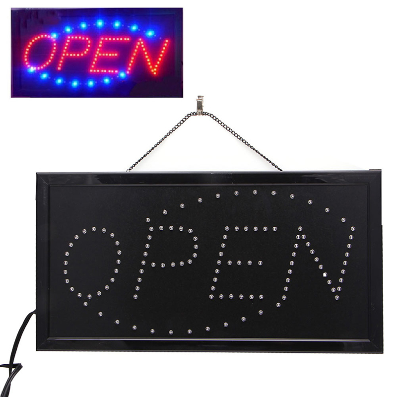 110V Bright Animated Motion Running Neon LED Business Store Shop OPEN Sign