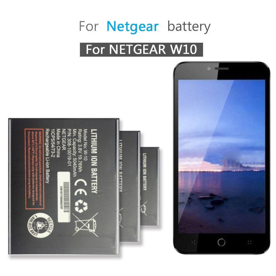 W-10 Replacement Battery For NETGEAR NightHawk M1 MR1100 W10 5040mAh Battery with Track Code